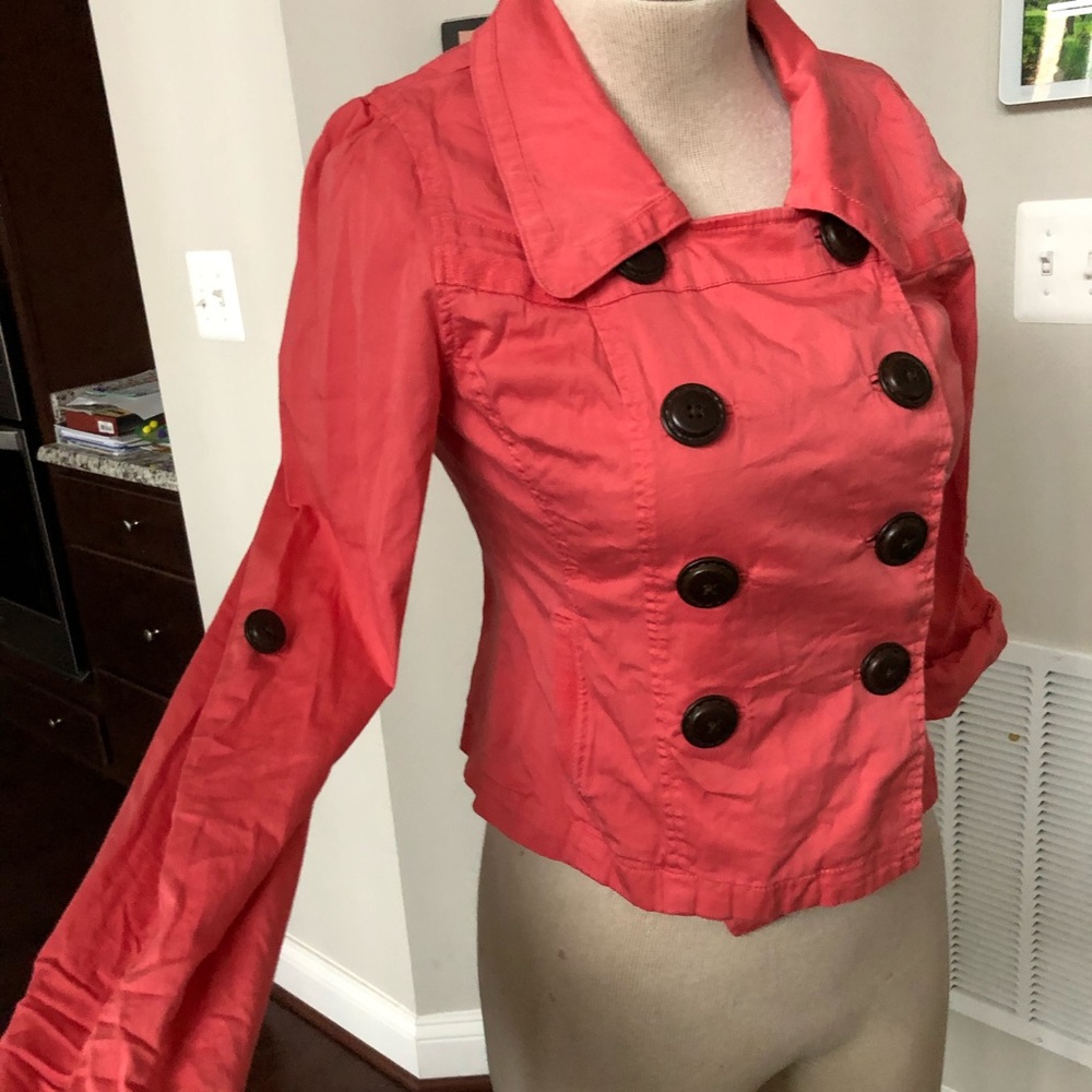 Cropped Double Breasted Blazer - image 2